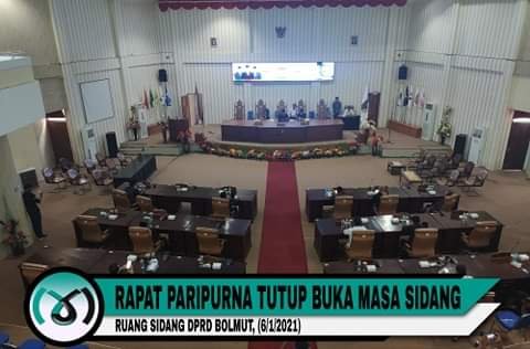 DPRD Bolmut Gelar Paripurna Tutup Buka Masa Sidang 2020-2021