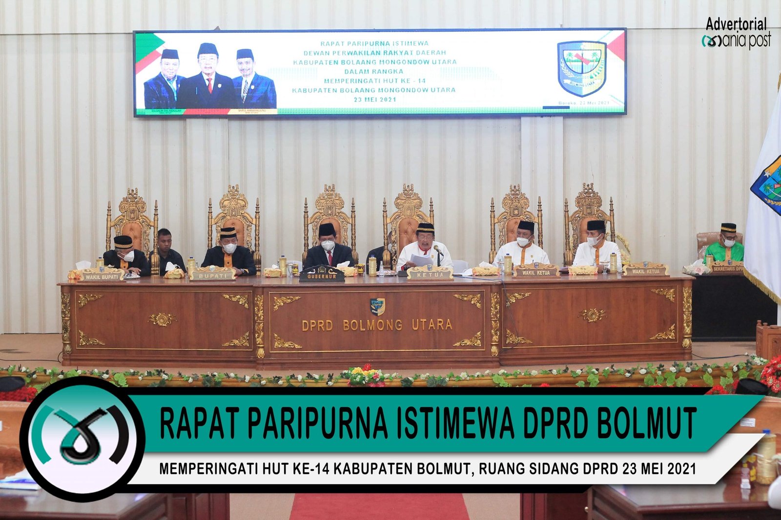 DPRD Gelar Paripurna Istimewa, Peringati HUT 14 Kabupaten Bolmut