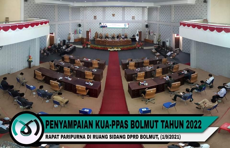 DPRD Bolmut Gelar Paripurna Penyampaian KUA-PPAS 2022