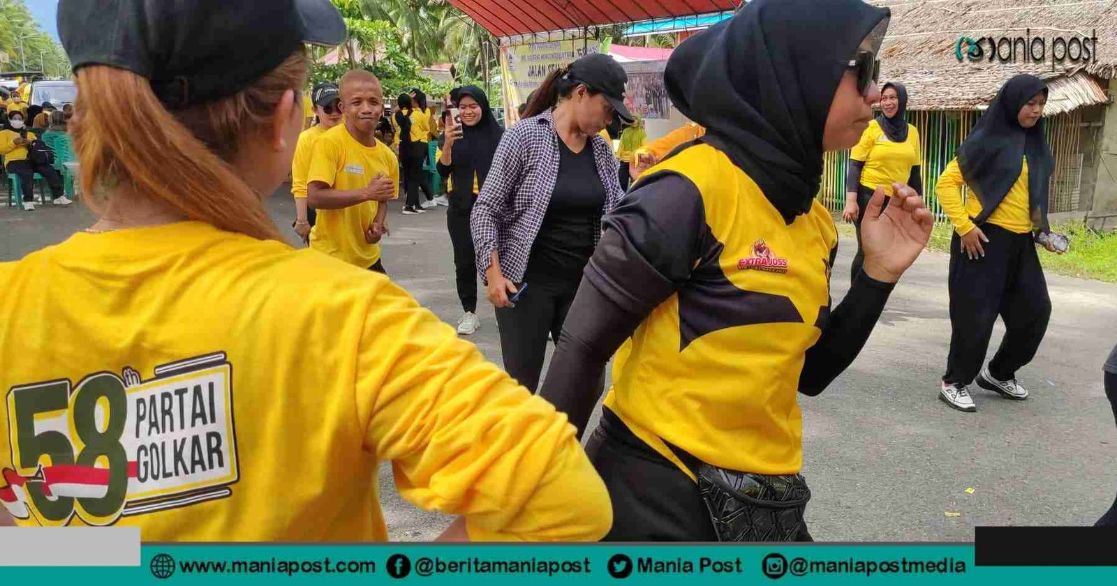 Semarak HUT Golkar, DPD II PG Bolmut Gelar Jalan Sehat Hingga Pemberian Bansos