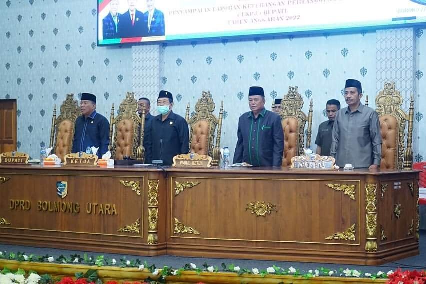 DPRD Bolmut Gelar Rapat Paripurna Penyampaian LKPJ Bupati