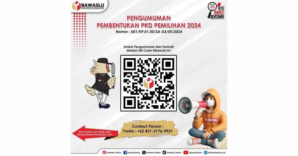 Bersiap, Bawaslu Bolmut Buka Rekrutmen PKD Pilkada 2024