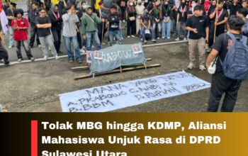 Tolak MBG hingga KDMP, Aliansi Mahasiswa Unjuk Rasa di DPRD Sulawesi Utara